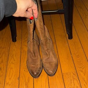Brown Leather Cowboy Boots